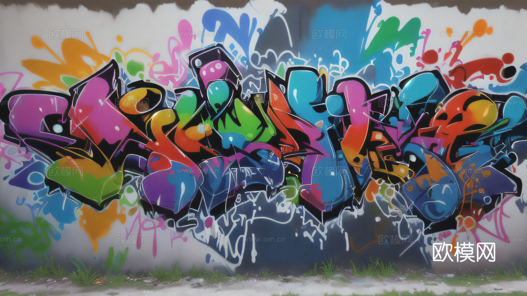 街头涂鸦绘画喷漆墙绘56下载
