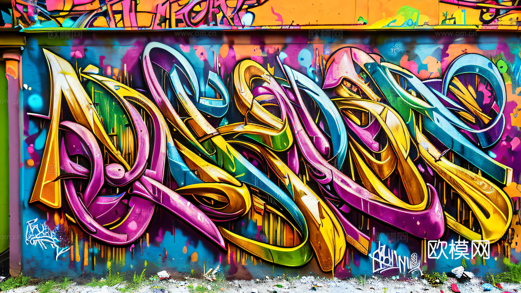 街头涂鸦绘画喷漆墙绘47下载