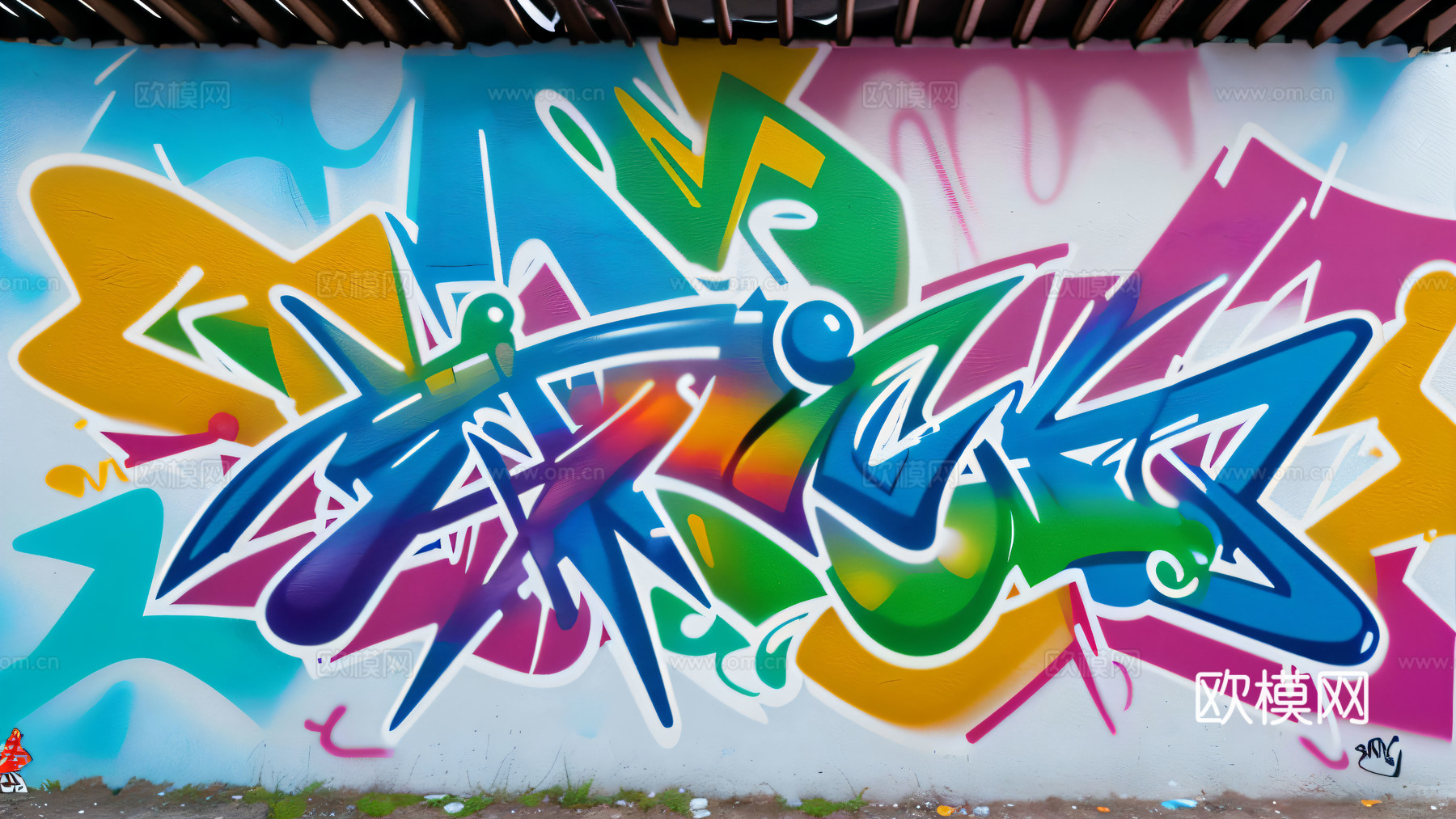 街头涂鸦绘画喷漆墙绘5