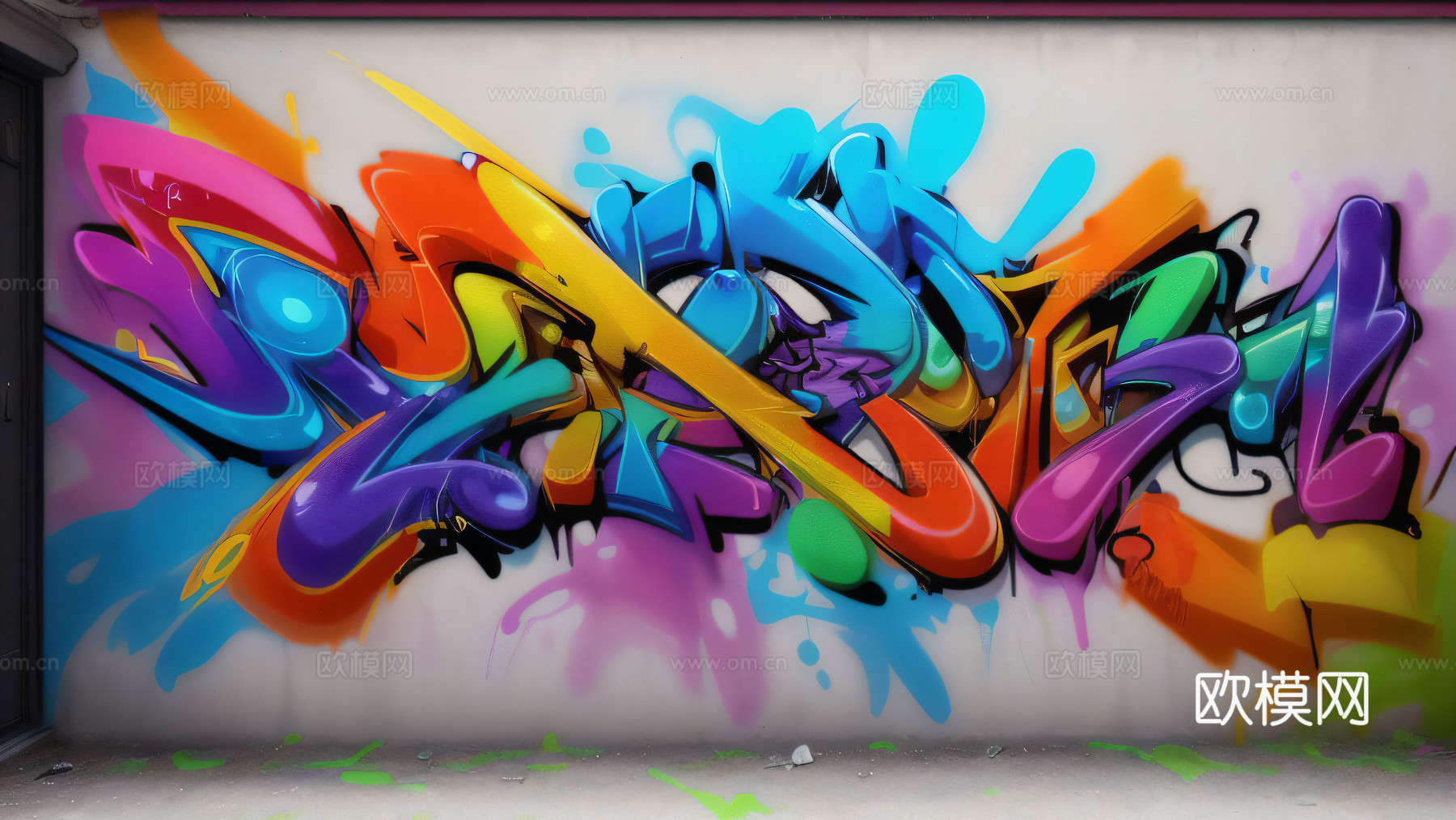 街头涂鸦绘画喷漆墙绘257