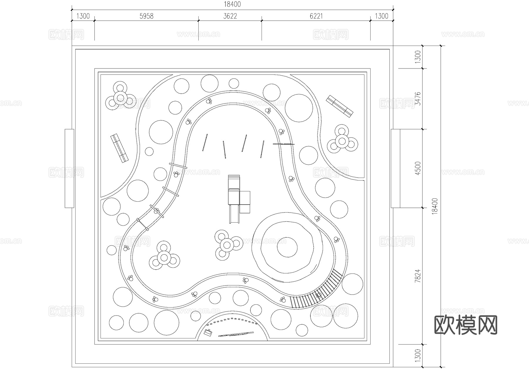 宠物运动训练场地 平面图 萌宠乐园 宠物活动娱乐区cad施工图