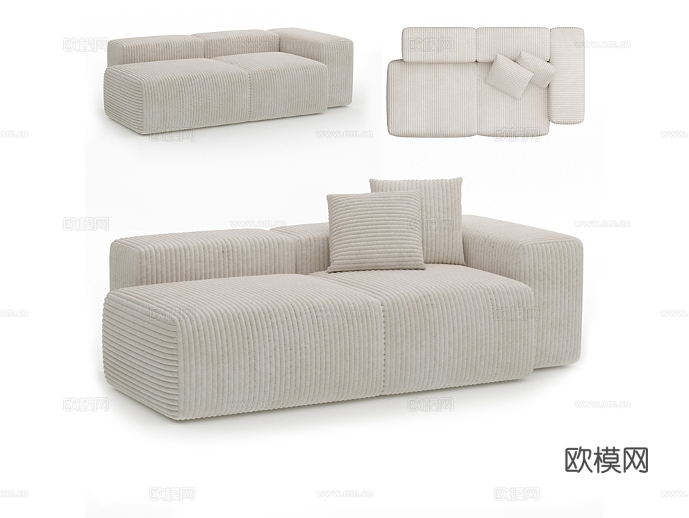 MANO FACTORY 双人沙发3d模型下载（渲染图1）