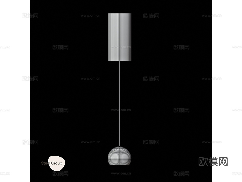 StoolGroup 落地灯3d模型下载（渲染图2）
