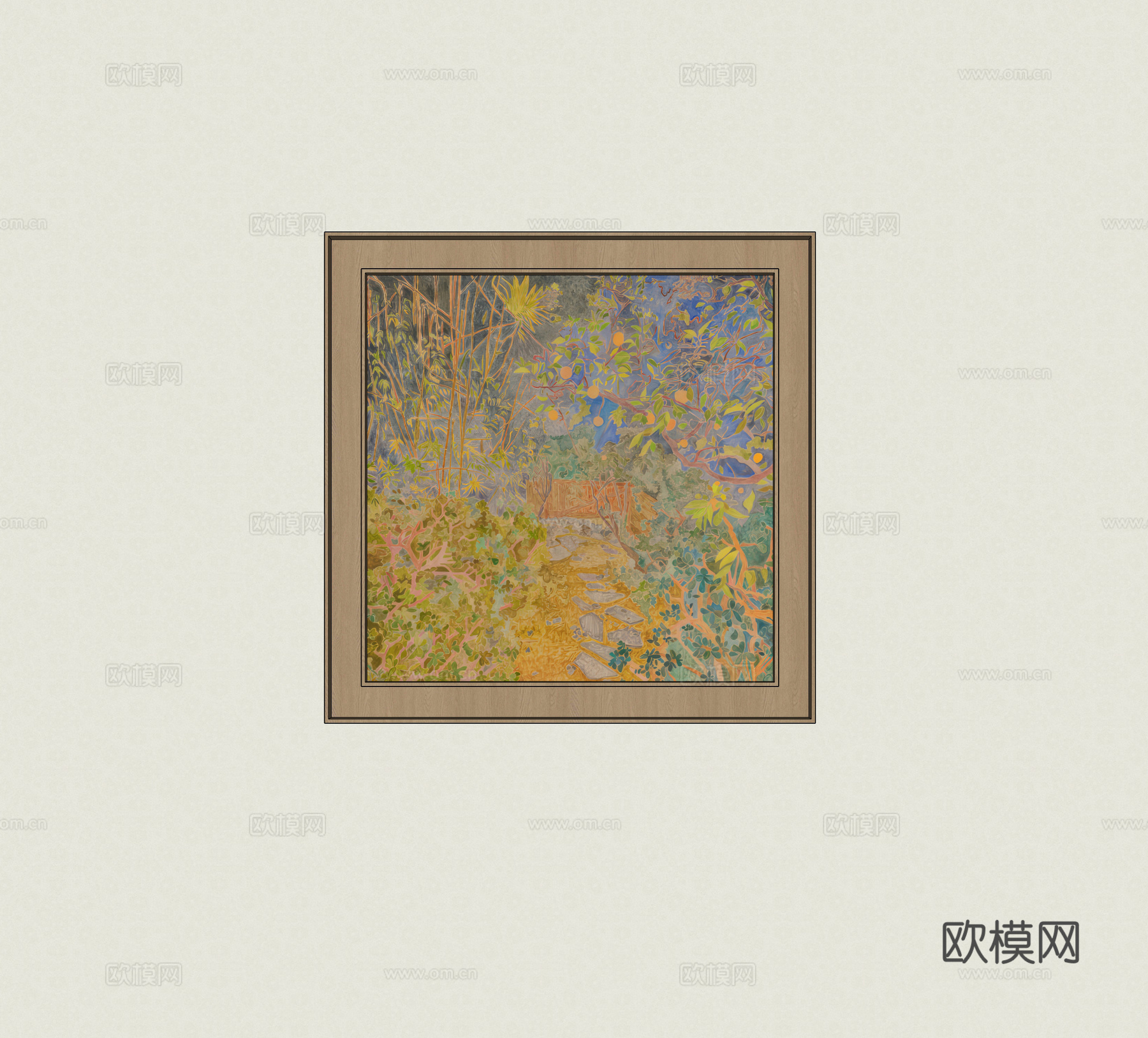 侘寂装饰画挂画su模型