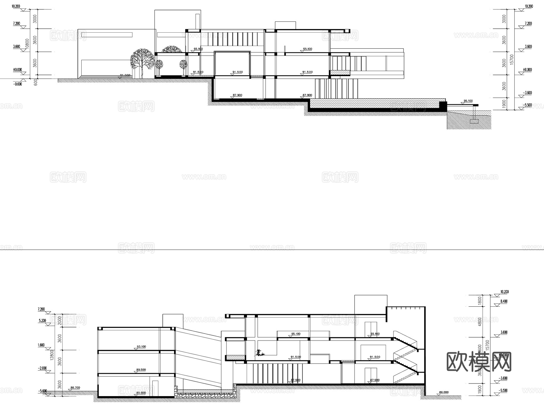 宁波翡翠谷力隆山庄度假酒店建筑CAD+文本+SUcad施工图