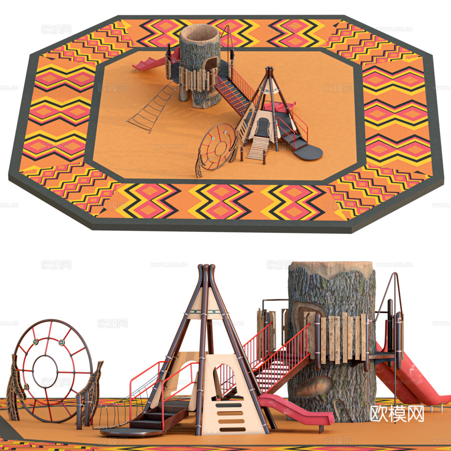 游乐场3d模型下载