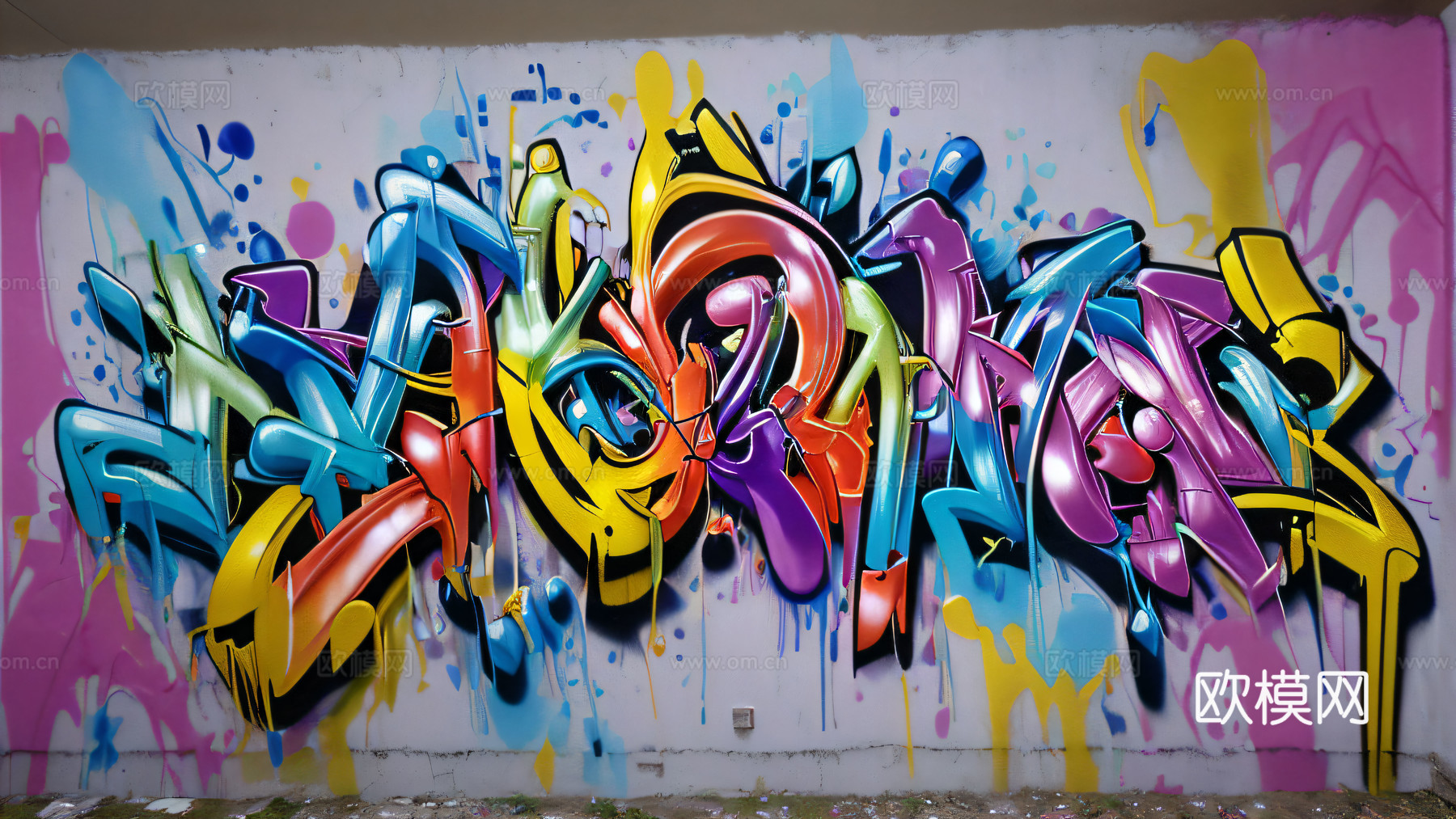 街头涂鸦绘画喷漆墙绘259