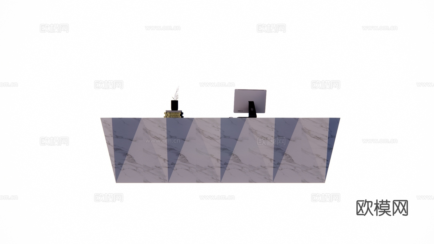 前台接待 展厅 酒店前台 接待su模型