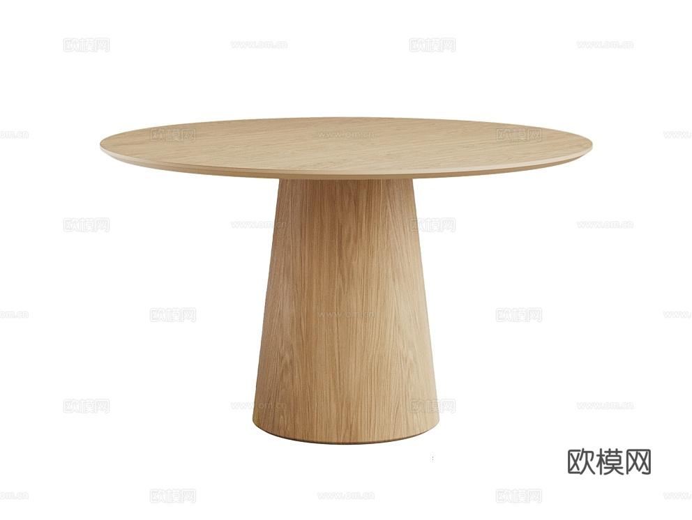 MANO FACTORY 原木风餐桌3d模型下载（渲染图2）