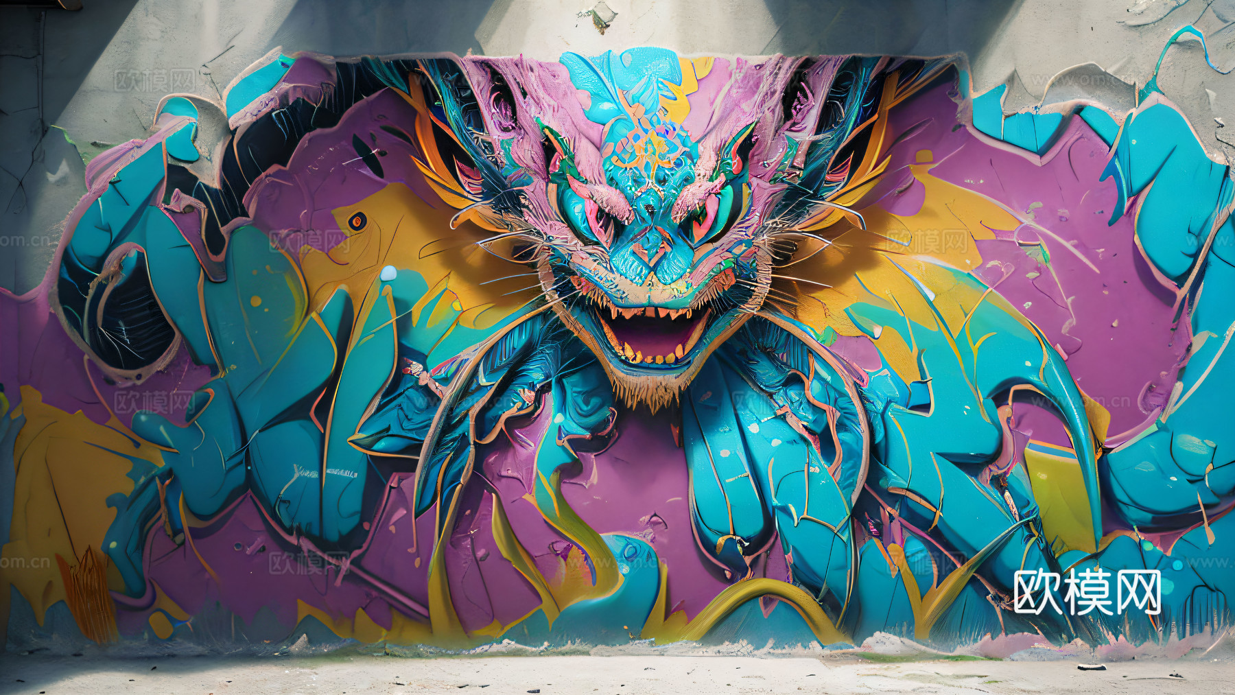 街头涂鸦绘画喷漆墙绘31