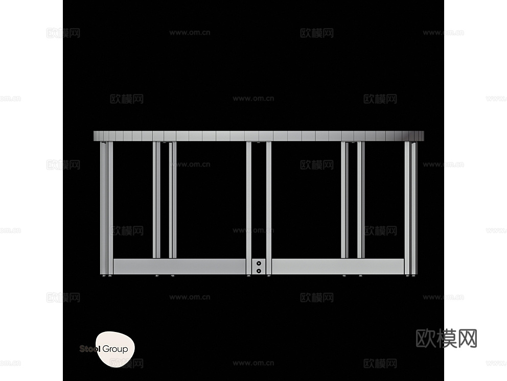 StoolGroup 轻奢角几3d模型下载（渲染图3）