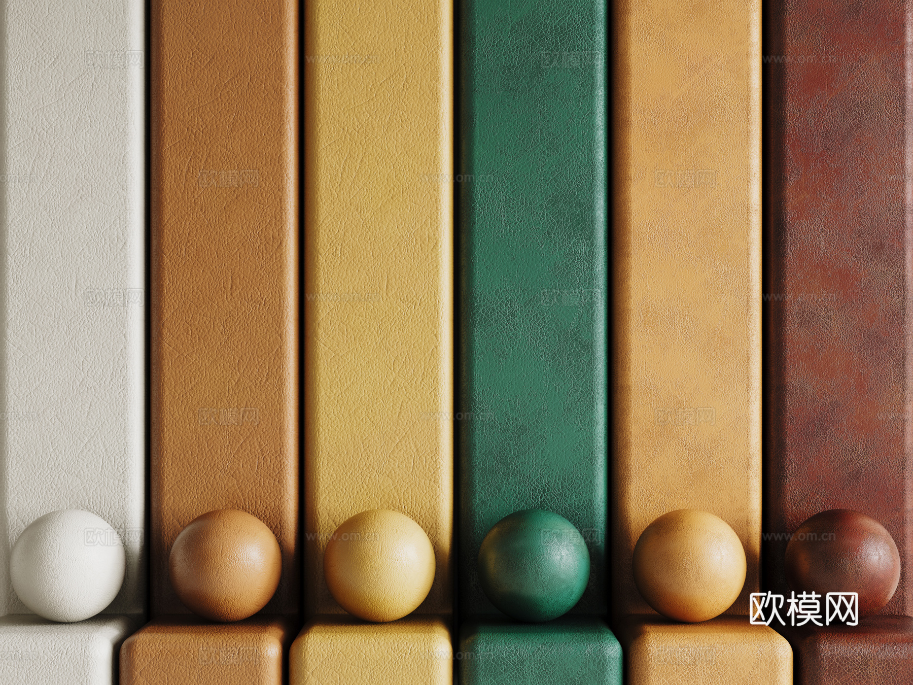 现代皮革 PBR皮革 人造皮su模型