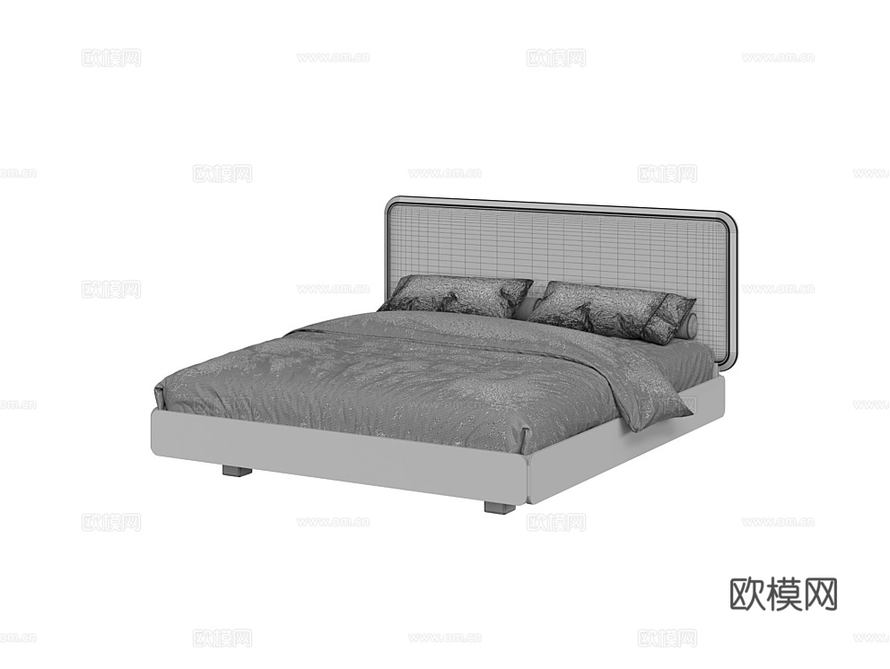 MANO FACTORY 双人床3d模型下载（渲染图1）