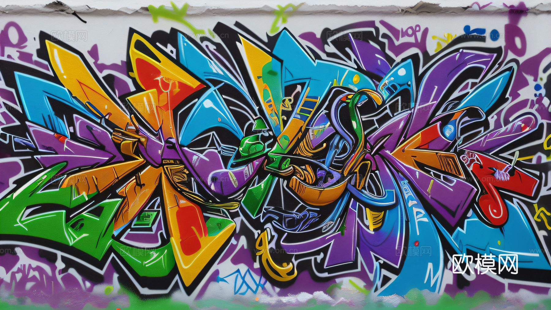 街头涂鸦绘画喷漆墙绘61下载