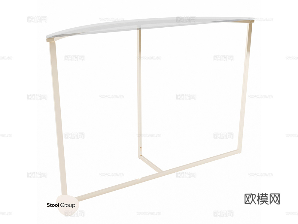 StoolGroup 端景台3d模型下载（渲染图2）