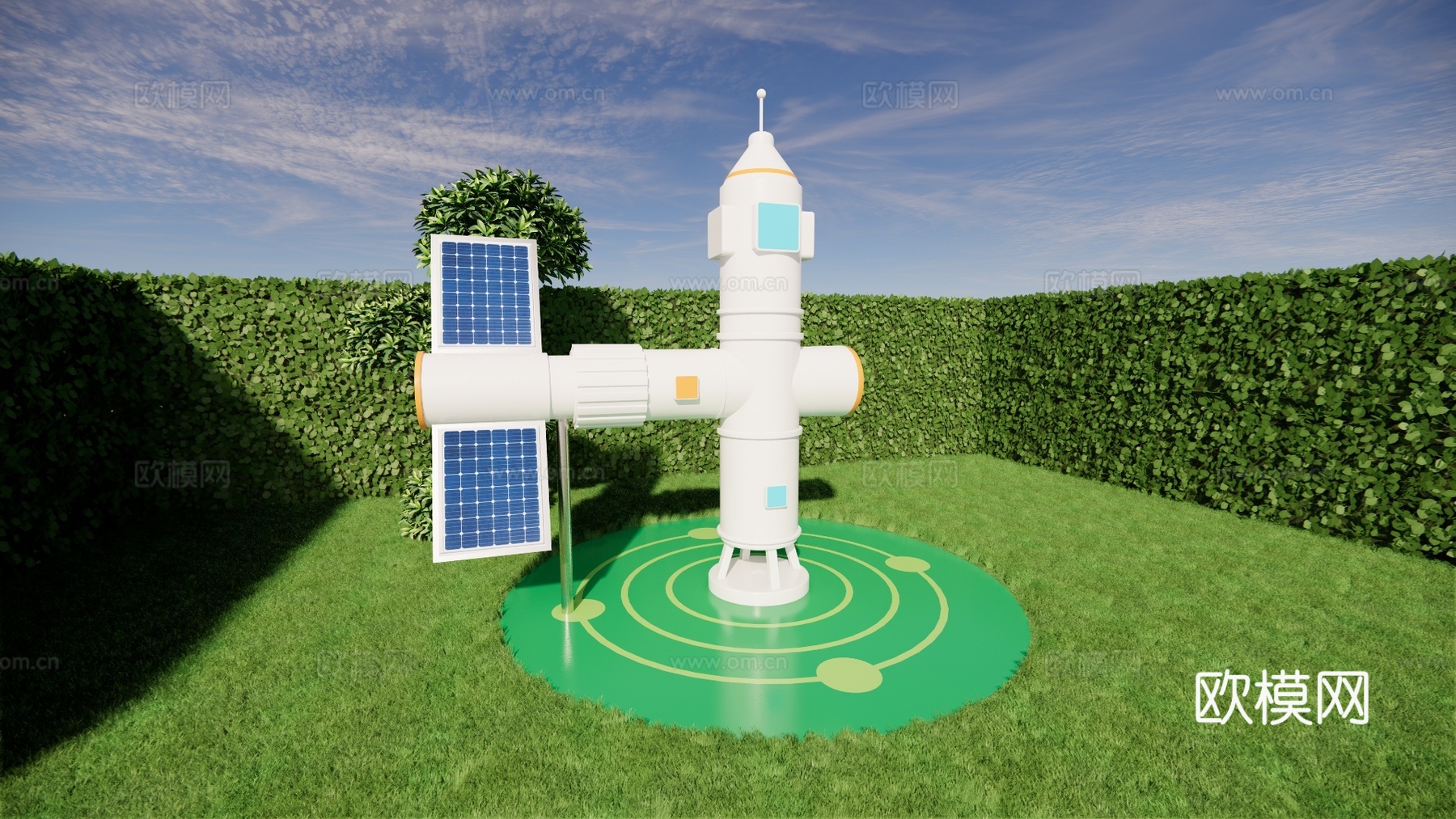 科技美陈打卡 星际美陈打卡 公园美陈打卡 太空美陈su模型