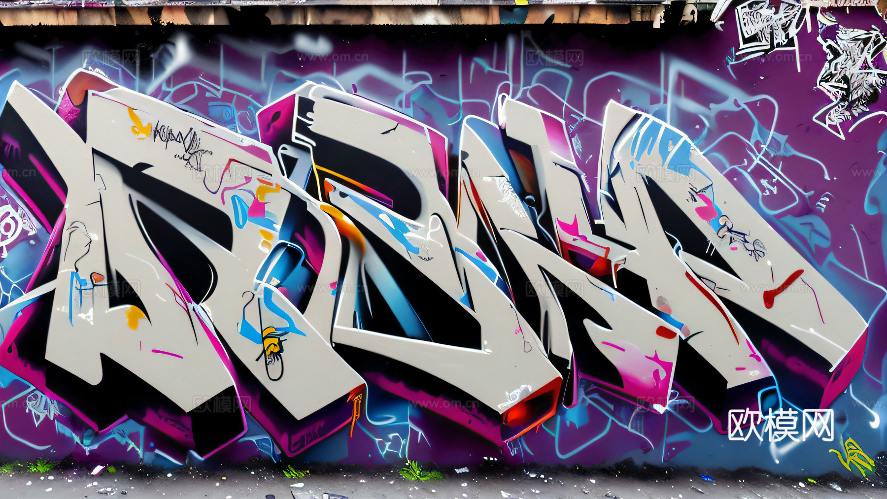 街头涂鸦绘画喷漆墙绘82下载