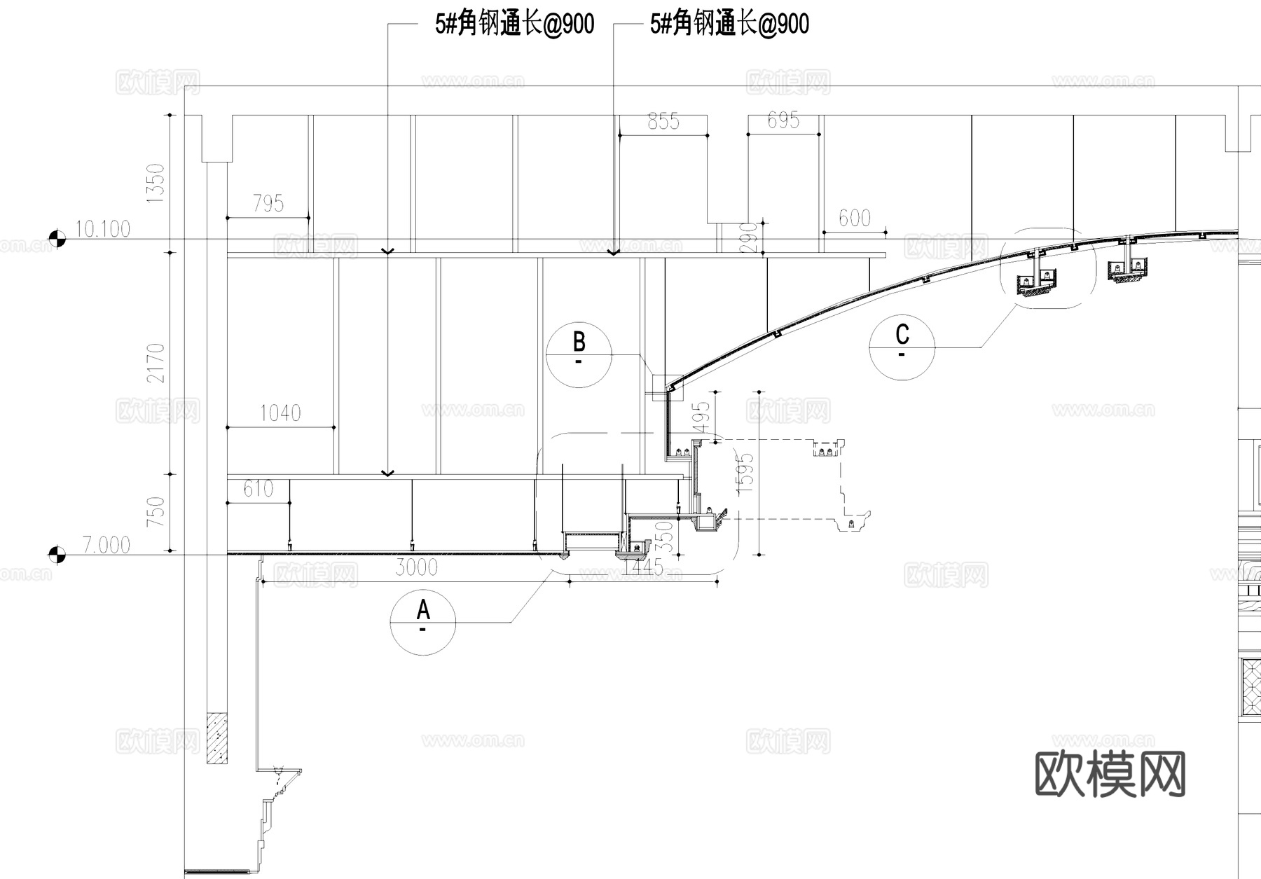 天花吊顶节点CAD施工图cad施工图