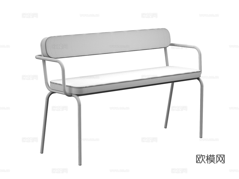 Stylistolrf 公园长椅 户外椅3d模型下载（渲染图3）