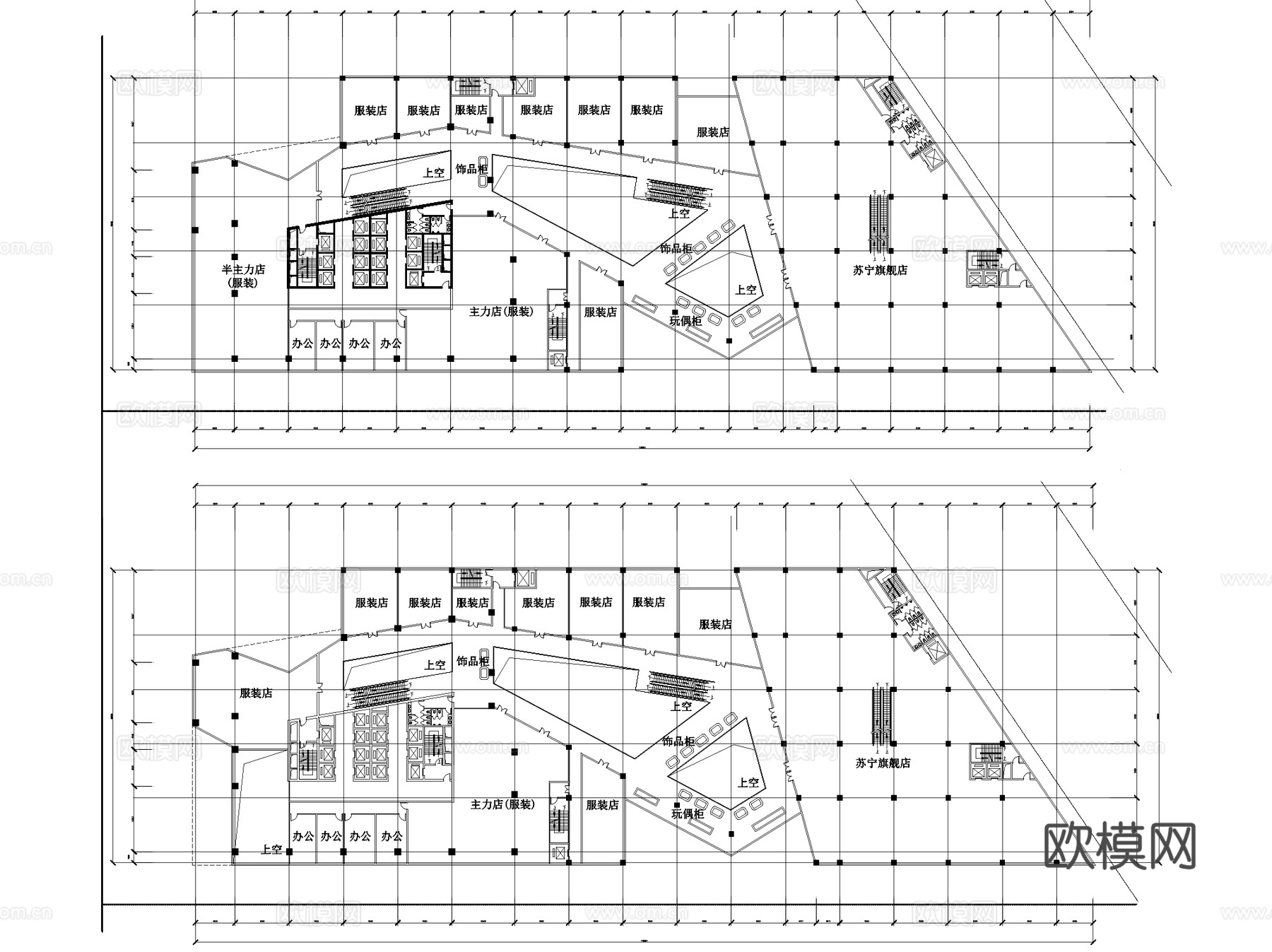 南京清江广场商业综合体建筑CAD施工图+文本+SUcad施工图