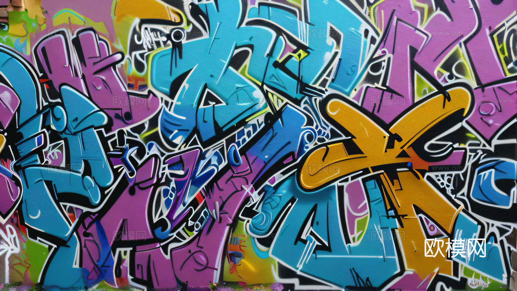 街头涂鸦绘画喷漆墙绘234下载