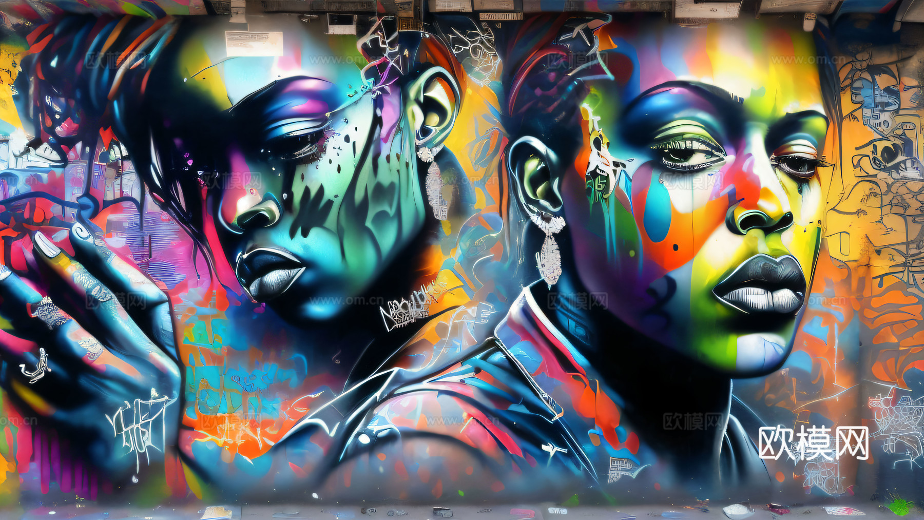 街头涂鸦绘画喷漆墙绘32下载