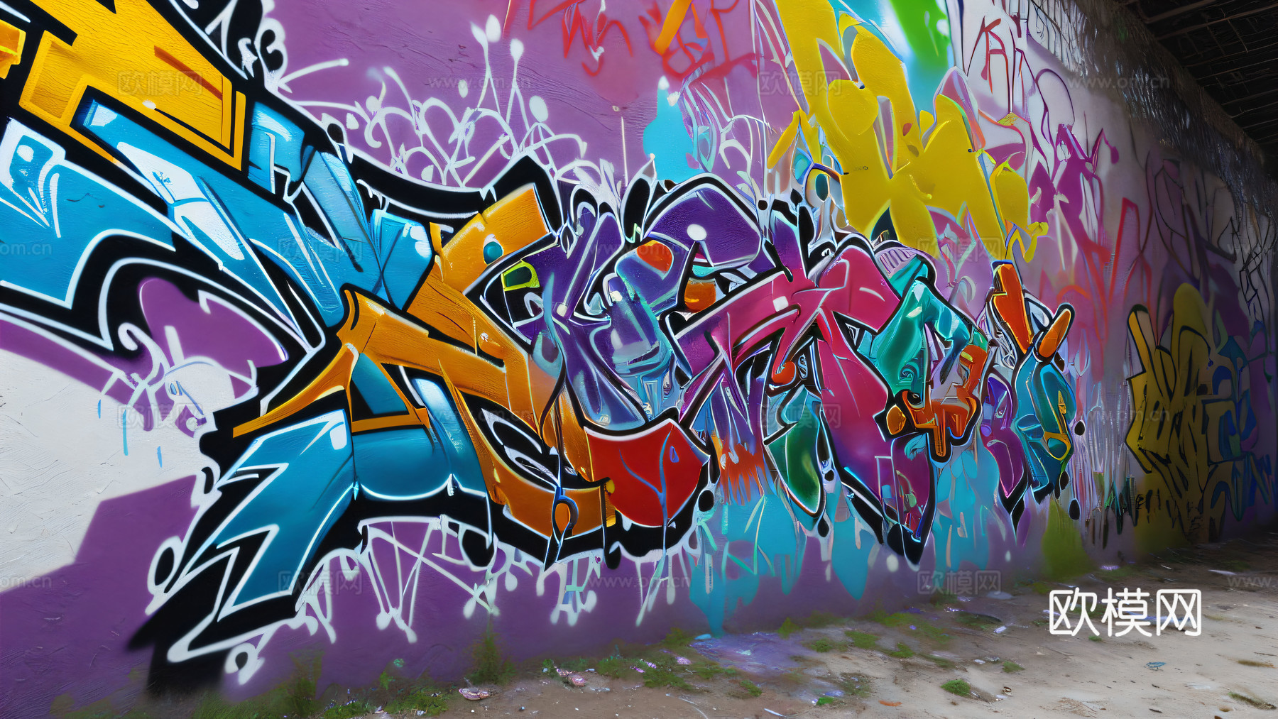 街头涂鸦绘画喷漆墙绘90下载