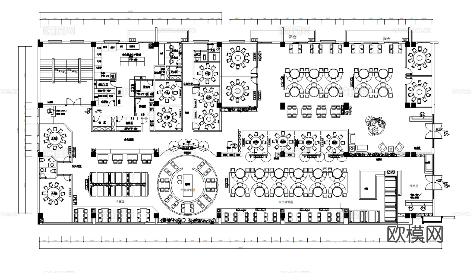 20套餐饮空间CAD平面设计方案最新整理合集cad施工图
