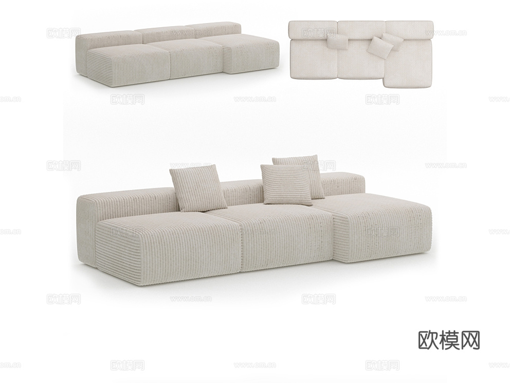 MANO FACTORY 双人沙发3d模型下载（渲染图2）