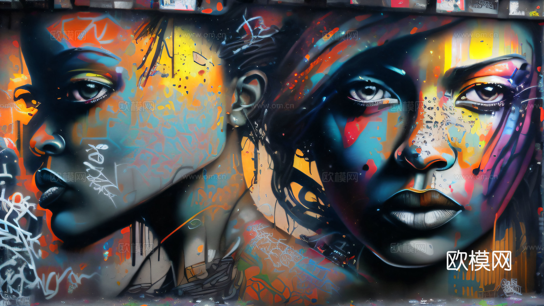 街头涂鸦绘画喷漆墙绘8