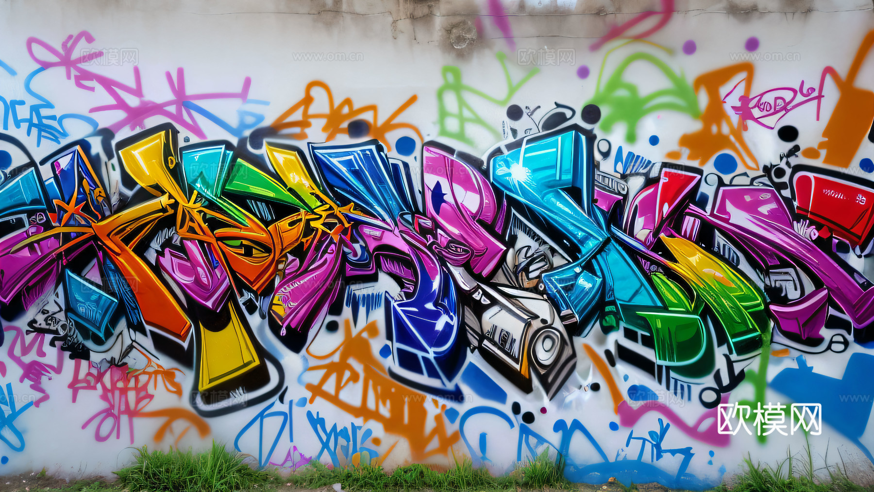 街头涂鸦绘画喷漆墙绘7下载