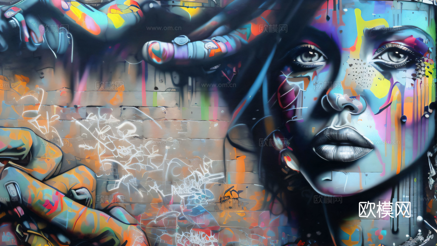 街头涂鸦绘画喷漆墙绘70下载