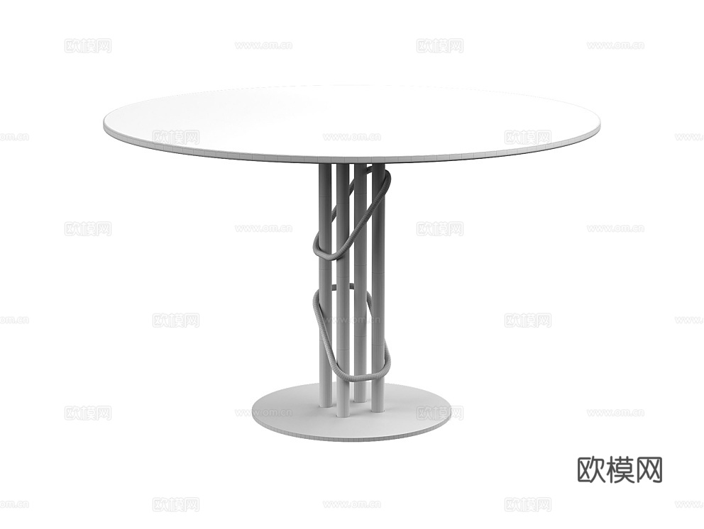 Stylistolrf 六人餐桌3d模型下载（渲染图3）