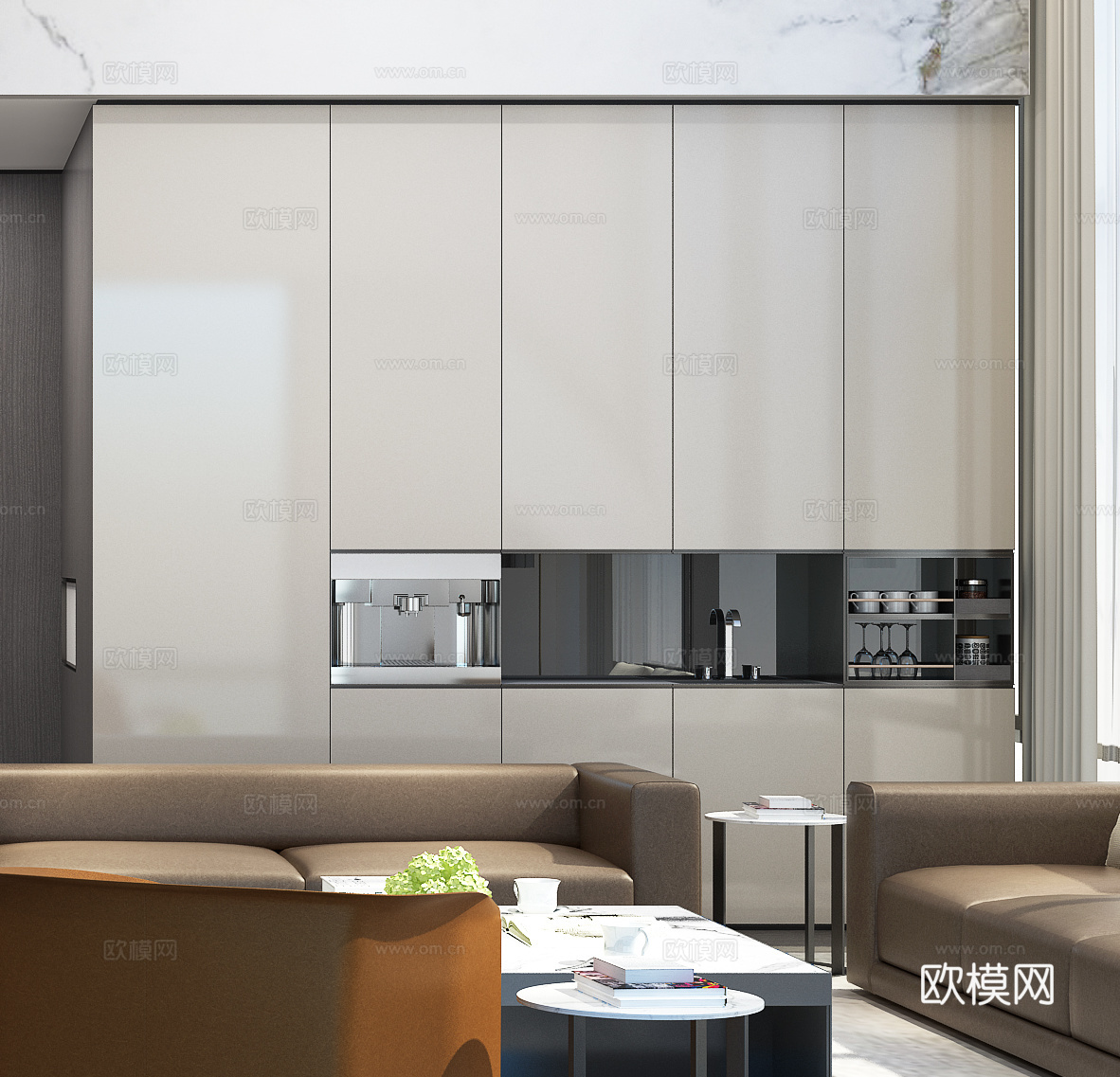 西橱柜节点、西橱水吧柜、办公室西橱水吧柜、茶水区橱柜、橱柜cad施工图