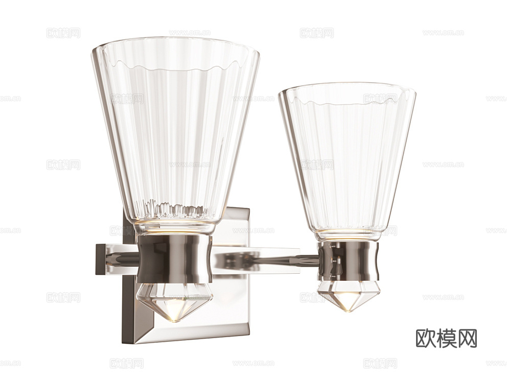 Natconcepts 轻奢壁灯3d模型下载（渲染图1）