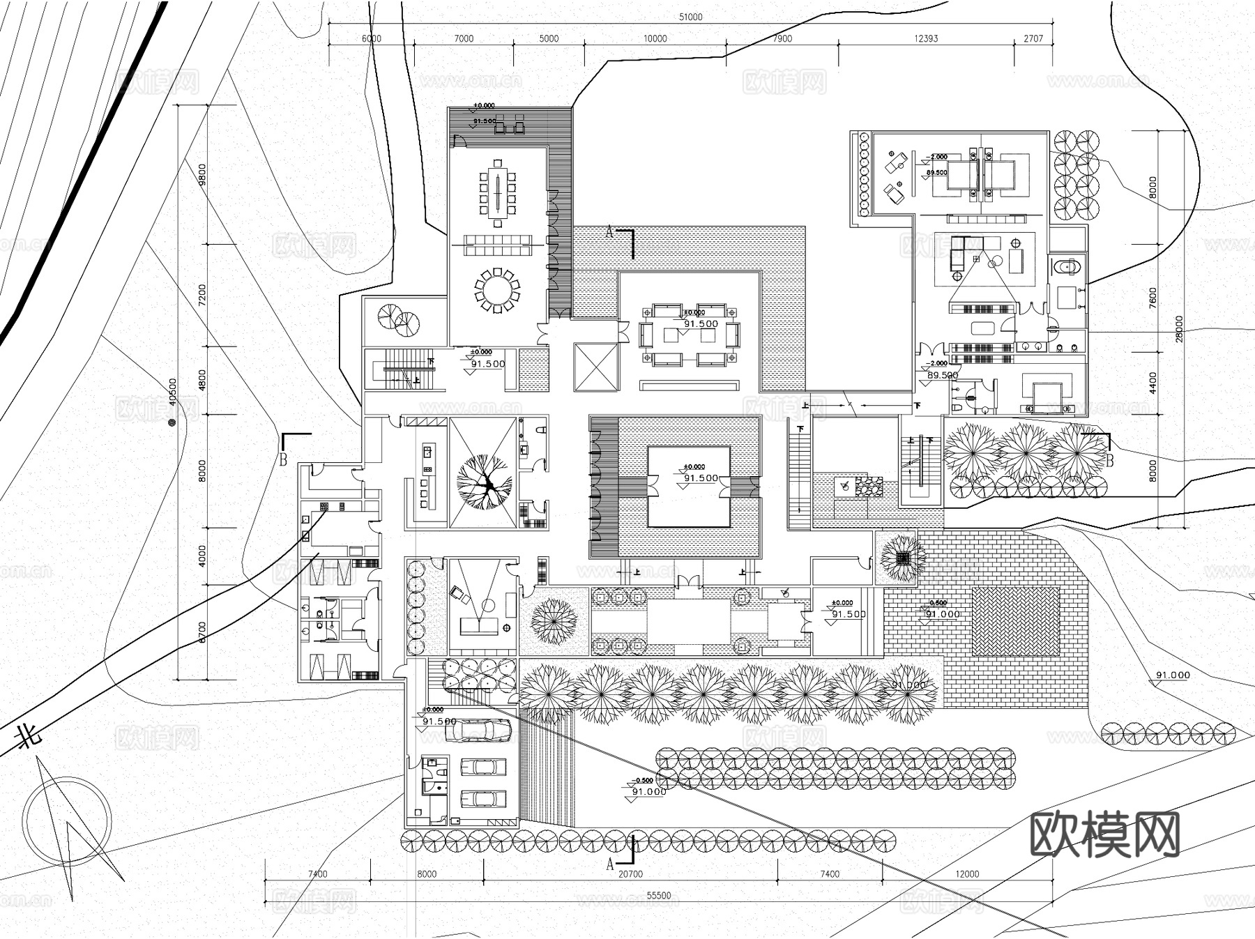 宁波翡翠谷力隆山庄度假酒店建筑CAD+文本+SUcad施工图