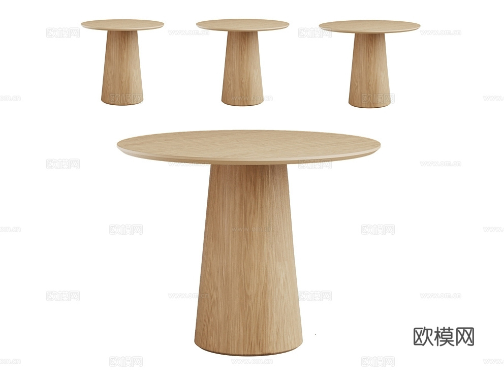 MANO FACTORY 原木风餐桌3d模型下载（渲染图3）