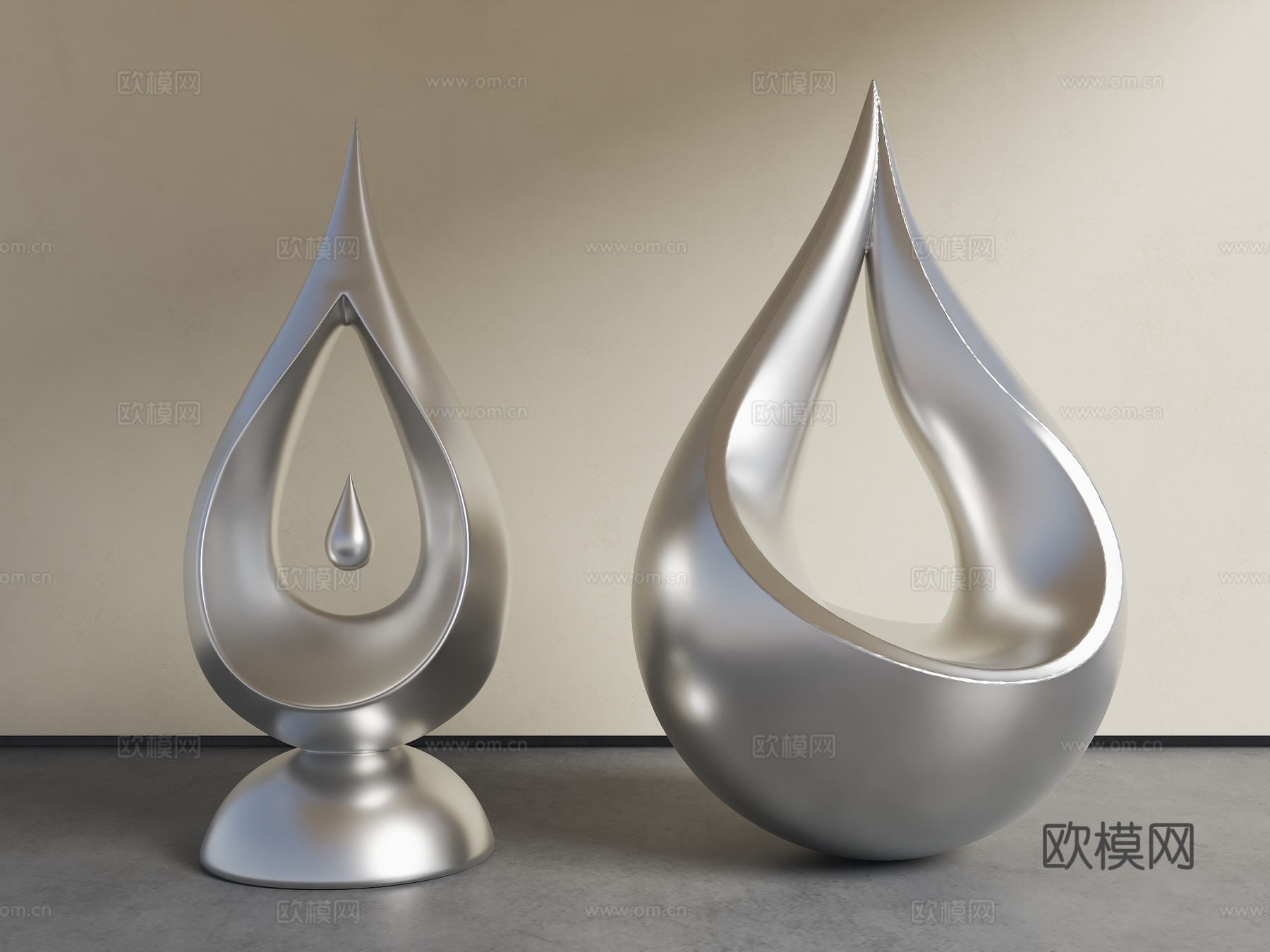 现代雕塑 水滴雕塑 雕塑摆件 异形雕塑 主题雕塑 广场雕塑su模型