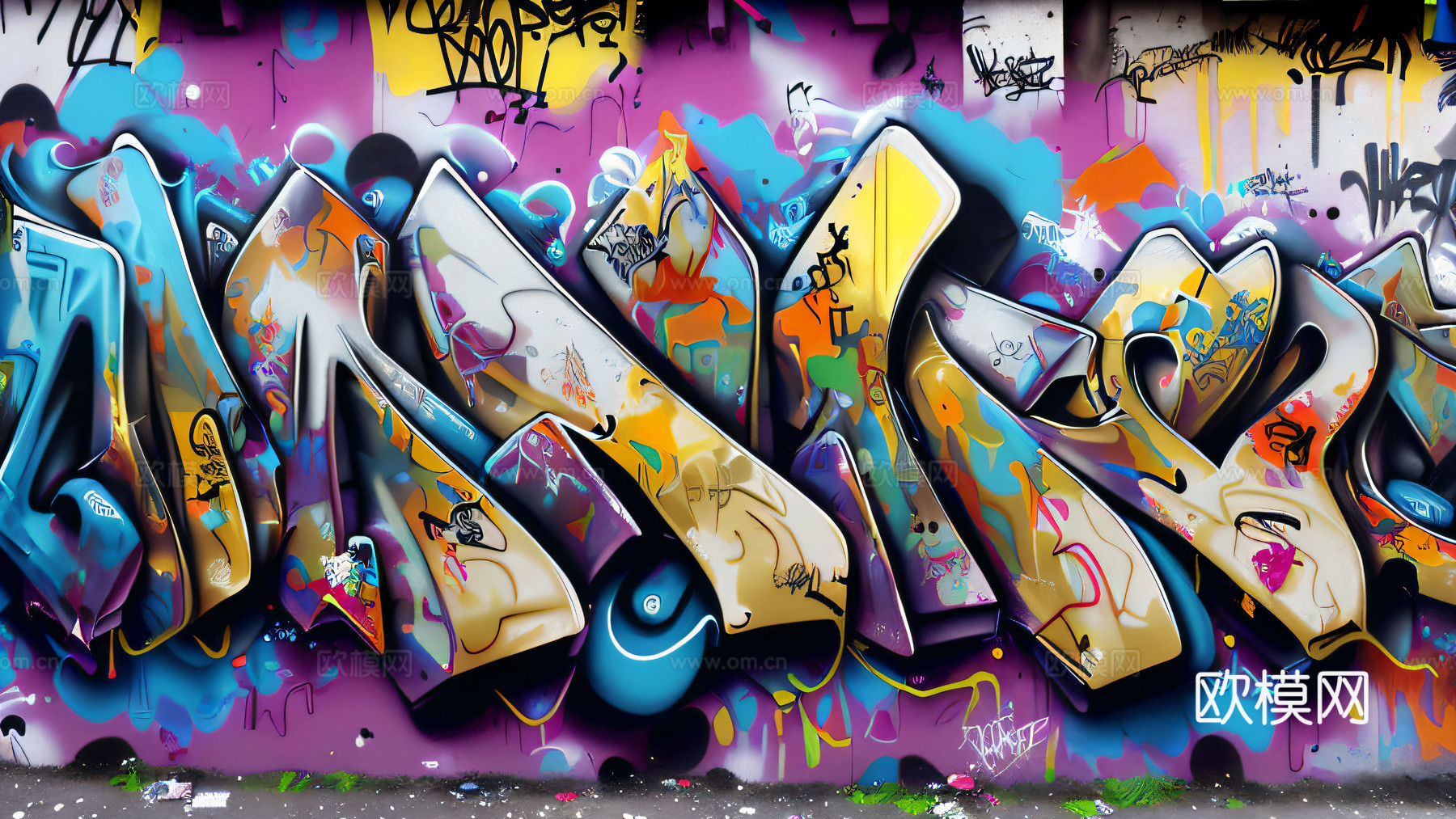 街头涂鸦绘画喷漆墙绘93下载