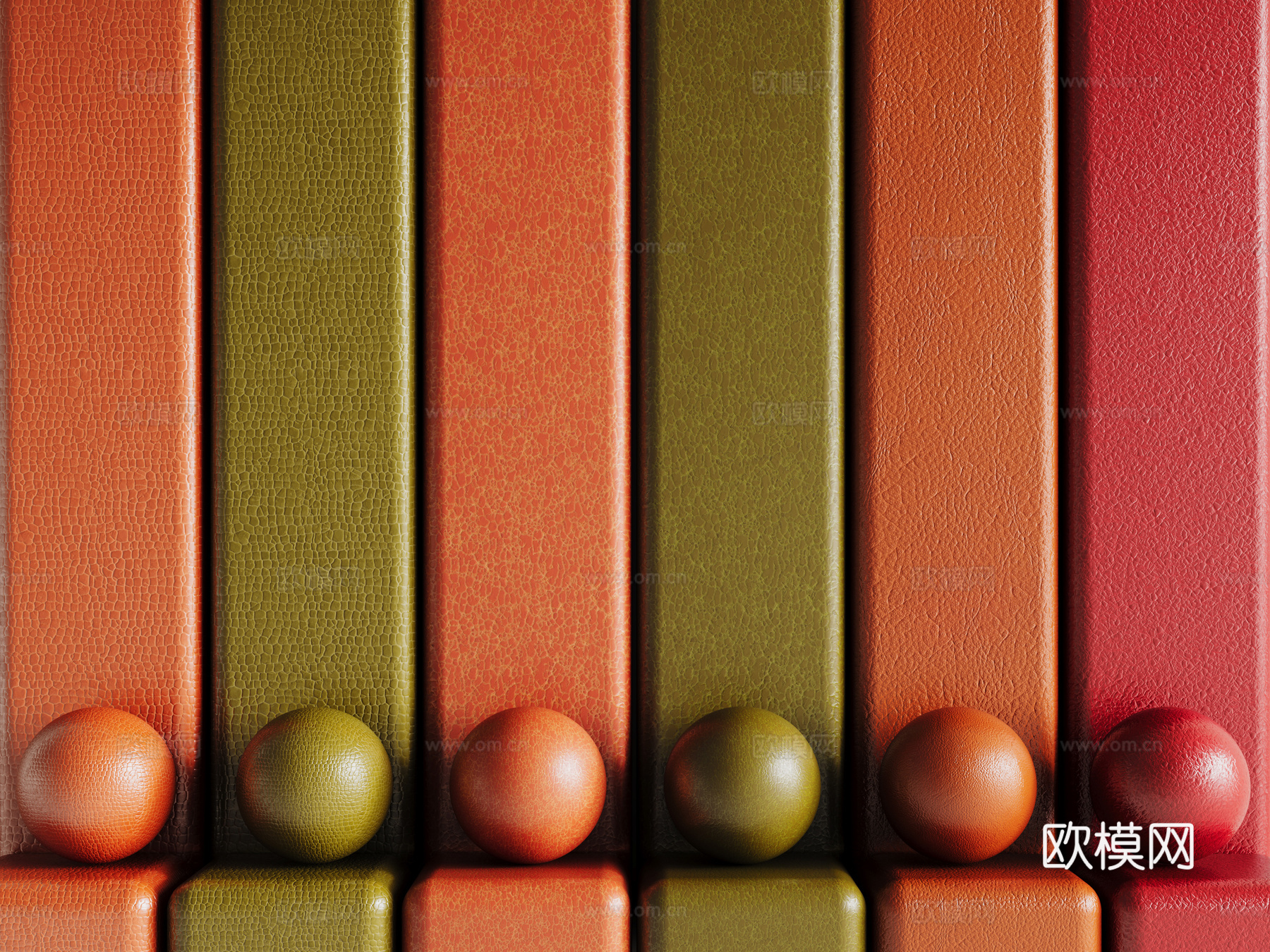 现代皮革 PBR皮革 人造皮su模型
