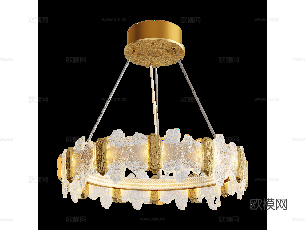 Citilux 轻奢吊灯3d模型下载（渲染图1）
