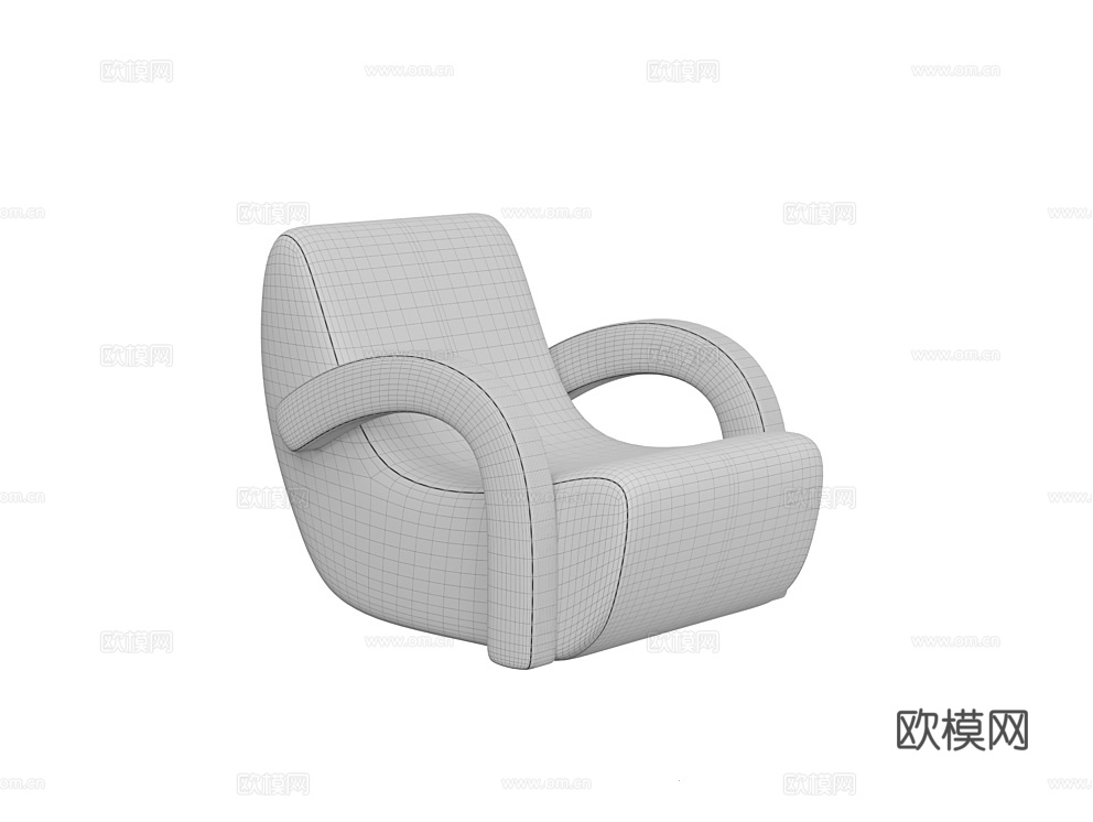 MANO FACTORY 扶手单人沙发3d模型下载（渲染图4）