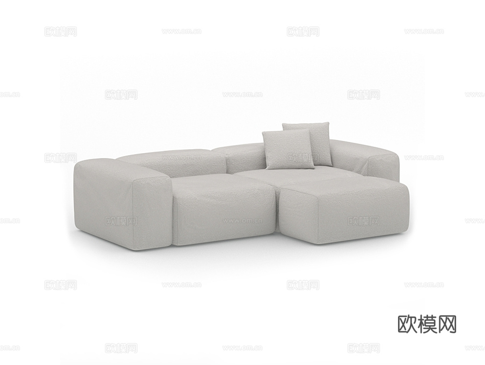 Natconcepts 乳白色沙发3d模型下载（渲染图4）
