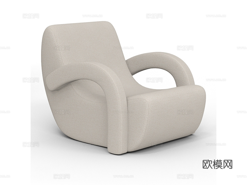 MANO FACTORY 扶手单人沙发3d模型下载（渲染图2）