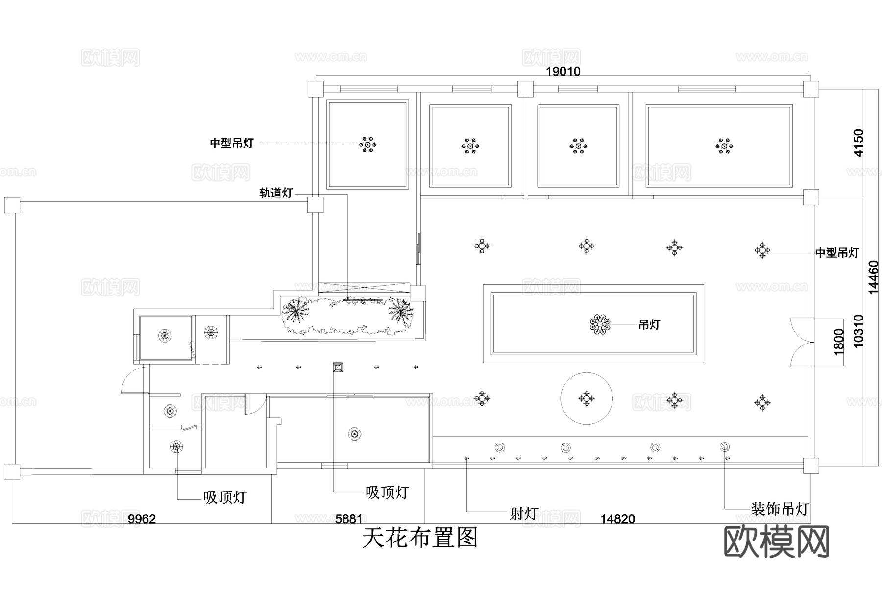 咖啡厅奶茶店饮品店平面系统图cad施工图