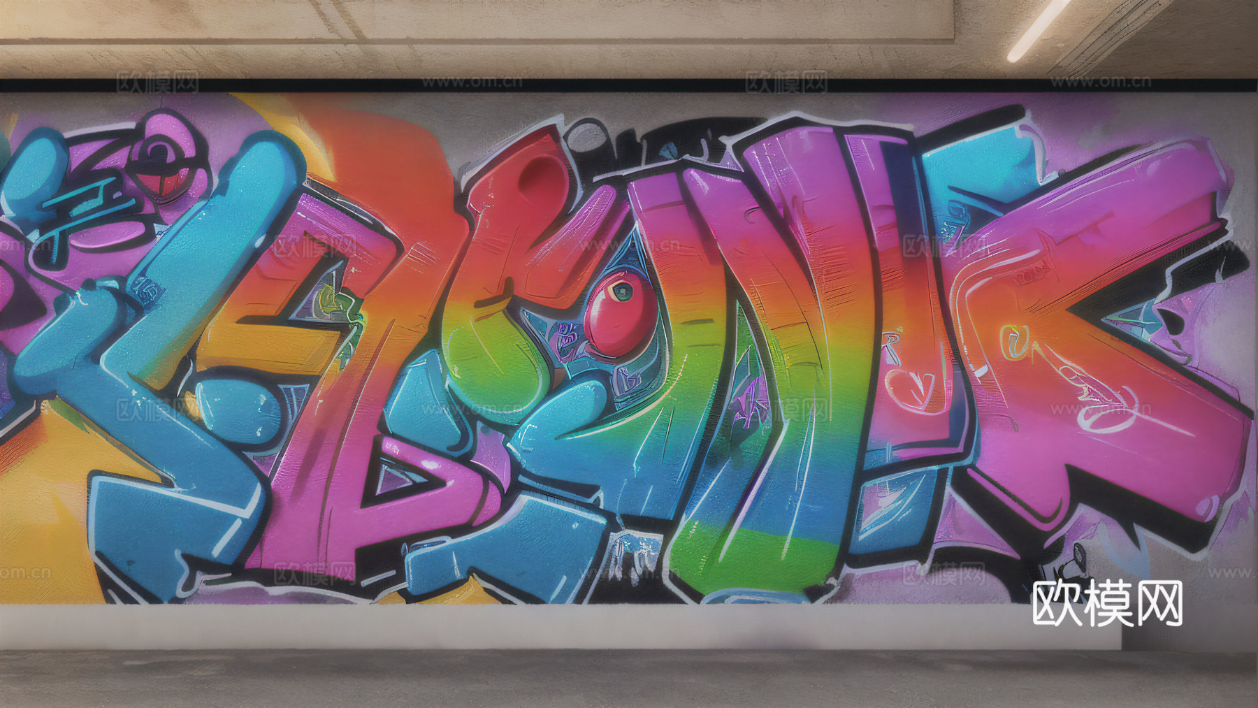 街头涂鸦绘画喷漆墙绘71