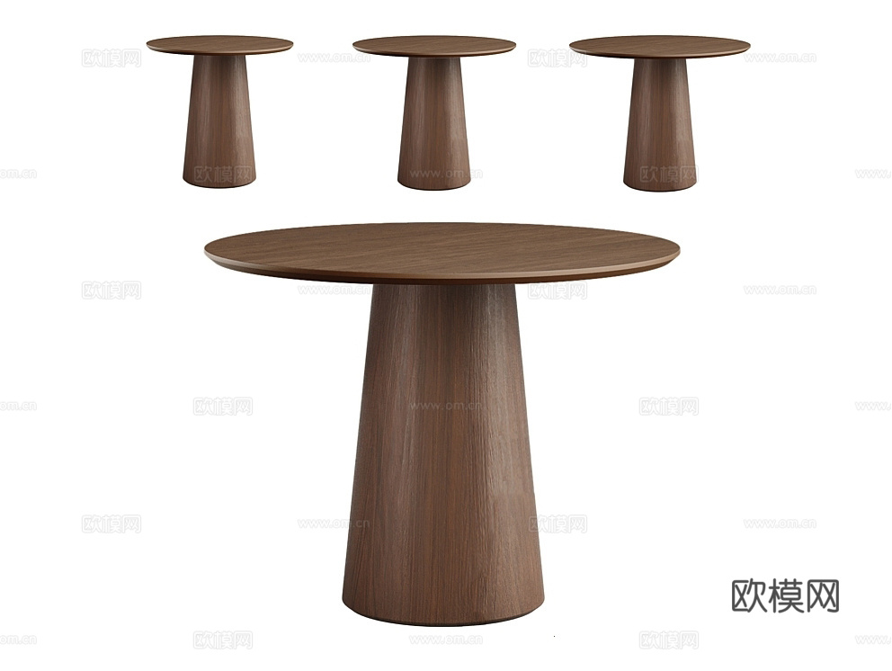 MANO FACTORY 原木风餐桌3d模型下载（渲染图4）