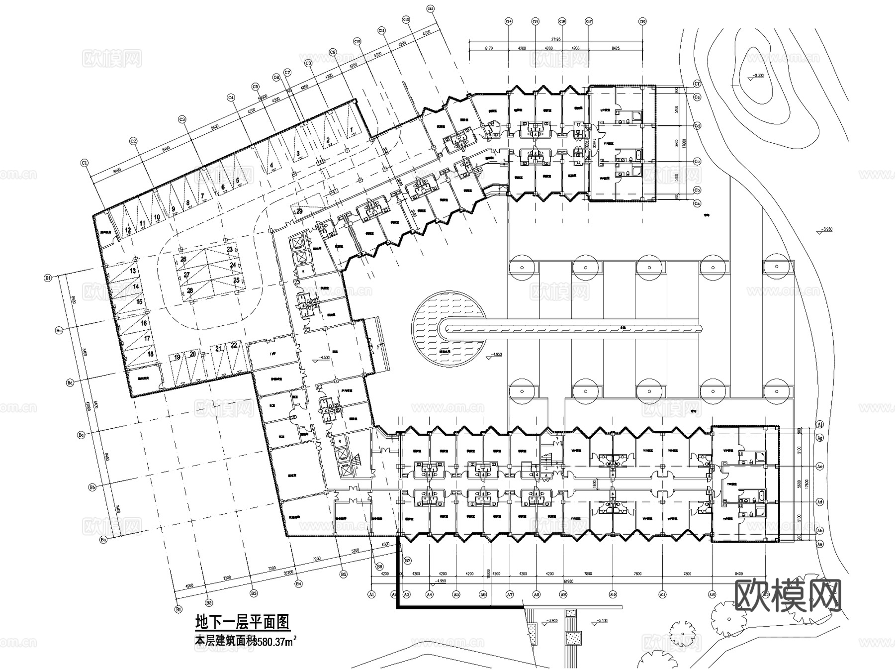 邛海柏乐度假酒店建筑CAD平面+SU+文本cad施工图