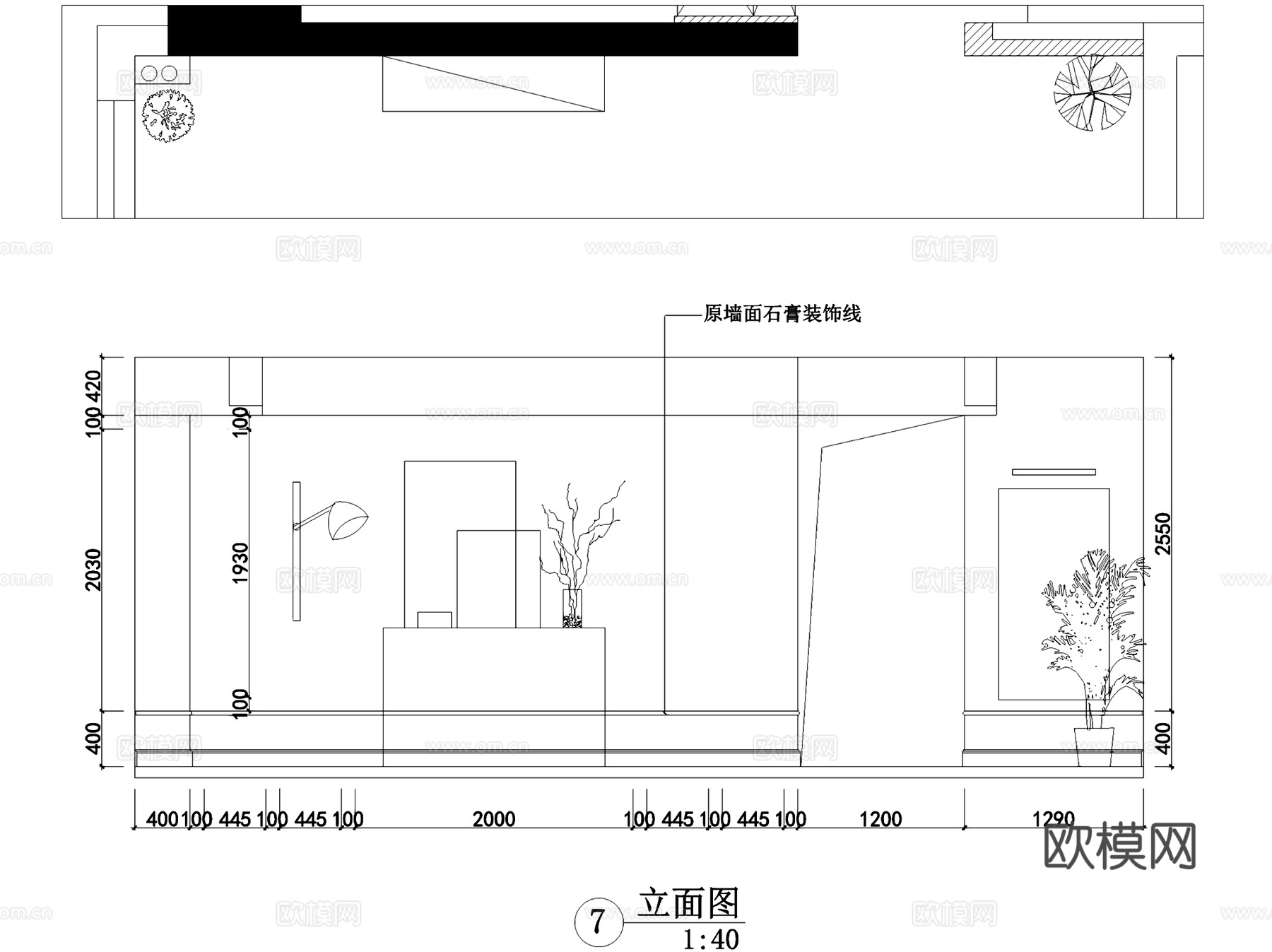 锦园跃层复式室内家装CAD施工图cad施工图