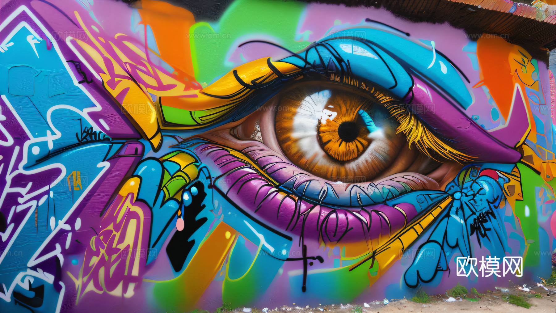 街头涂鸦绘画喷漆墙绘52下载